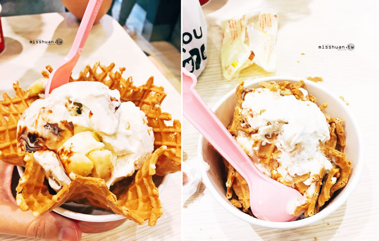 台中西區美食 COLD STONE CREAMERY TAIWAN 酷聖石冰淇淋 大膽創作專屬自己的冰淇淋 手工現做脆餅Waffle 公益路甜點 勤美誠品綠園道 勤美術館 聚餐聚會首選