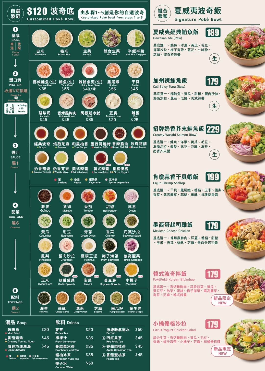 台中太平美食【波奇波奇 Poképoké 育賢店】來自夏威夷新美式創意料理！爽口溫沙拉營養滿分！超有飽足感！