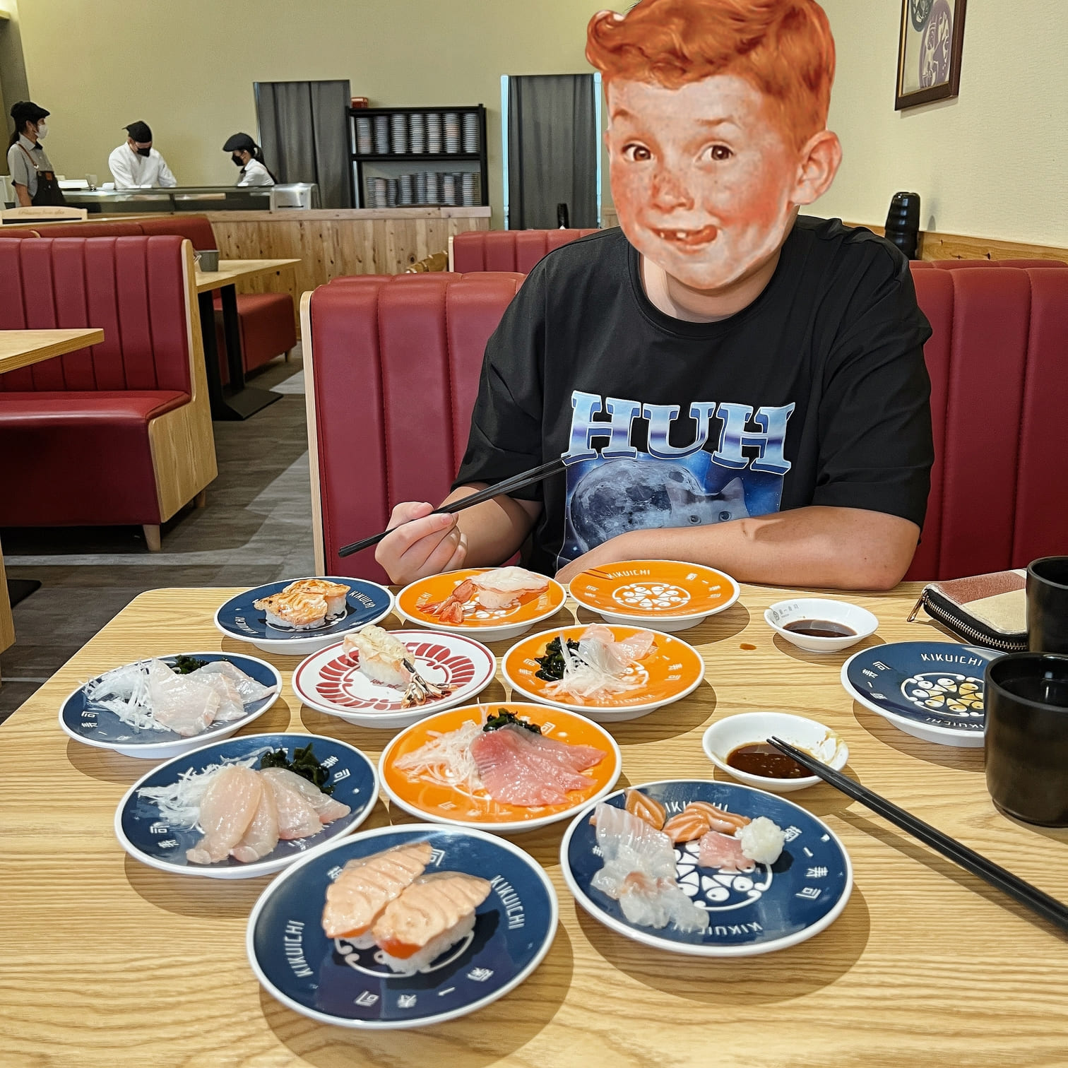 台中北區美食【菊一壽司】一盤只要25元！鮭魚買一送一活動開跑啦！近中華路夜市