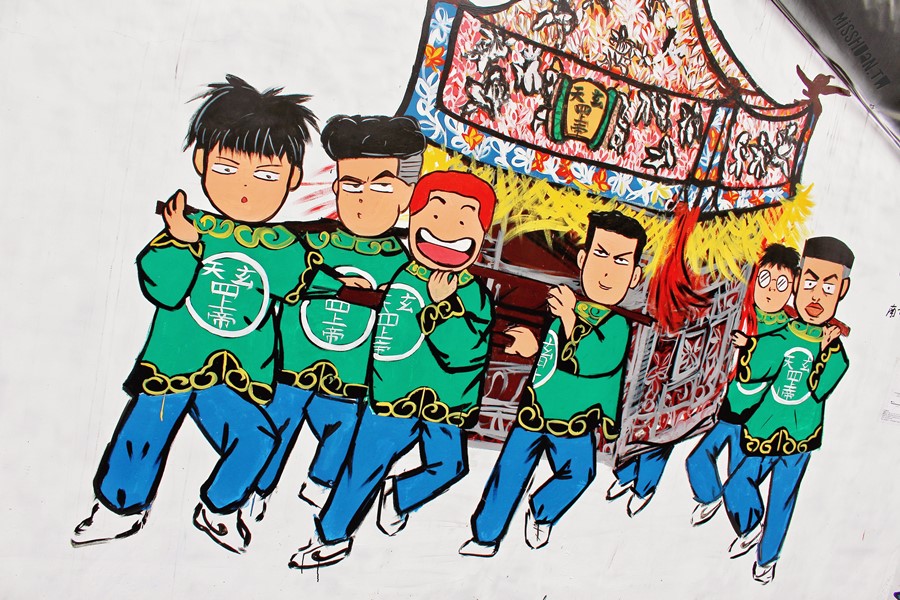 台南下營景點【A贏小熊維尼彩繪村】繽紛童趣彩繪村！不只有維尼而已！還有超多卡通人物好好拍！完全免費參觀！